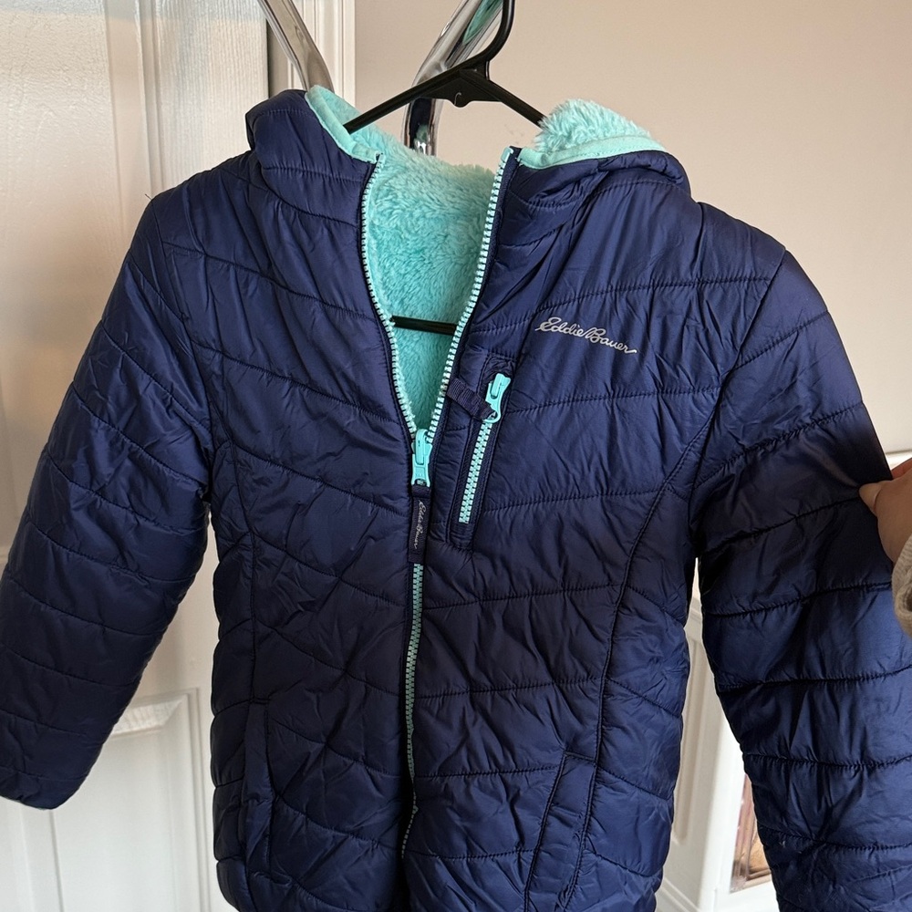 Eddie Bauer Dark Blue Quilted Kids Jacket